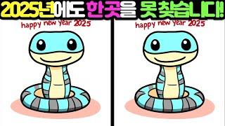 【다른그림찾기 / 틀린그림찾기】 2025년에도 3개 중 한 곳을 못찾습니다! 재밌고 건강한 두뇌 훈련 퀴즈 【두뇌운동/치매예방/집중력향상】 #114