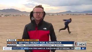 Guy Does Naruto Run Pass News Reporter!