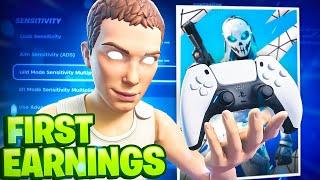 My First EARNINGS + NEW Best Chapter 5 Fortnite Controller Settings (Xbox/PS5/PC)