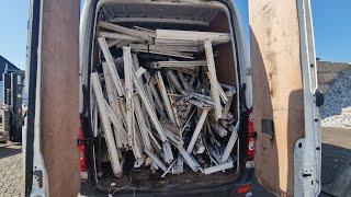 upvc PLASTIC worth MORE  than metal ???? how much did this pay at the scrap yard