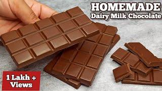 How to Make Dairy Milk Chocolate Bar at Home ! Silky Smooth Milk Chocolate Recipe