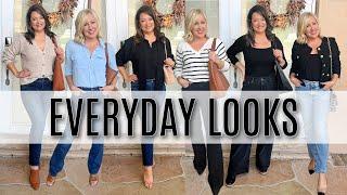 Outfit Ideas for Women Over 40 | Casual and Chic Looks for Fall & Winter | Loft, Walmart, Gap