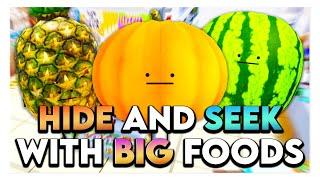 Roblox SECRET STAYCATION HIDE & SEEK WITH BIG FOODS!