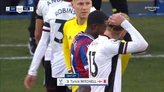 Mitchell RED CARD Vs Fulham