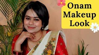 Easy Onam Makeup Tutorial | Onam Makeup Look 2021 | Anuradha P Nair