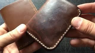 Horween natural Chromexcel 6 Horizontal wallet