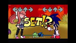 FNF | Monika chr vs Sonic exe | gameatheart | fnf mod | funny momment | #66 | 