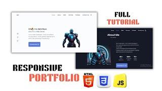 How to Create a Responsive Portfolio website using html css Js Full Tutorial Beginners to Advanced