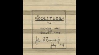 John Barrows: Solitude for English horn, strings, and harp