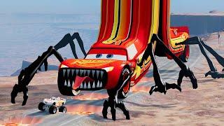 Epic escape from Lightning McQueen Eater, Iphone16 Eater, Mater Eater, Thing |BeamNG.Drive