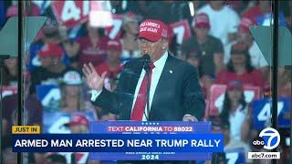 Man arrested near Coachella Trump rally with loaded firearm, high-capacity magazine, officials say