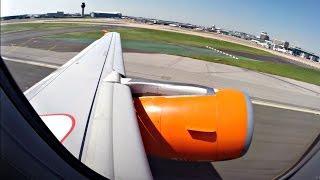 EasyJet Airbus A320 Takeoff from Manchester - ENGINE ROAR - GoPro Wing View