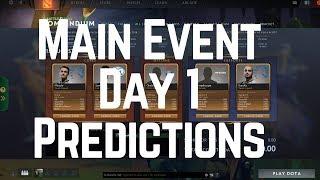 DOTA 2 PLAYER PREDICTION MAIN EVENT DAY 1 - TI8