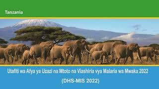 2022 Tanzania DHS-MIS (Swahili) - NDOA NA KUJAMIIANA