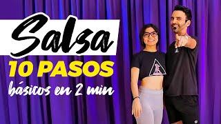 10 pasos básicos de #salsa en 2 minutos. ¿Bailas #salsa? ¡Inténtalos con tu pareja!