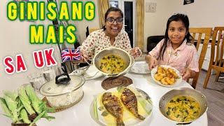 Lutong Pinoy sa UK | GINISANG MAIS at Pritong Isda ang aming Hapunan