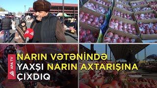 Necə edək ki, nar alanda aldanmayaq? - Göyçay bazarında nar axtarışı - APA TV