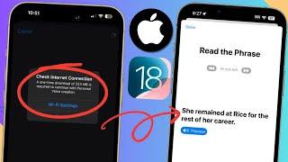 [iOS 18] Không cài đặt được tính năng tạo giọng nói cá nhân trên iPhone