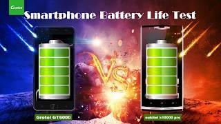 Smartphone battery life test - Gretel GT6000 vs. Oukitel K10000 PRO