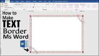 How to Make Text Page Border in Microsoft Office Word || Word Custom Page Border