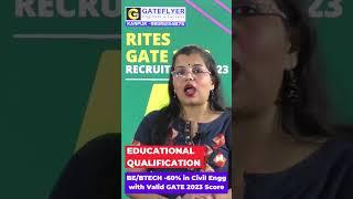 RITES RECRUITMENT 2023 #gateflyer #gateforumkanpur  #kanpur