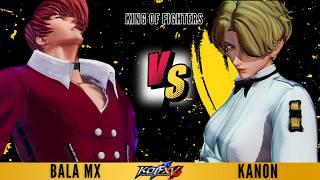 KOFXV Bala Mx (Kim/Rock/Iori) Vs Kanon (King/Chizuru/B.Mary) Combos Tech & entertaining Match #kofxv