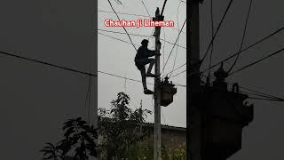 Chauhan ji Lineman fast cutter #uppcl #bijli #youtube #youtube short