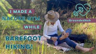 I Made a Nature Gym on my Barefoot Hike! (4K)