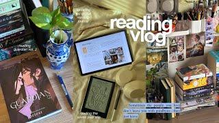 cozy reading vlog  updating my digital reading journal, reading the seven year slip