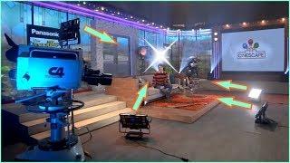 tv studio camera techniques with television set lighting