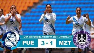 Puebla Femenil vs Mazatlan 3-1 Resumen Goles 2024