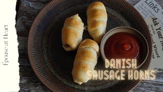 How to make danish sausage horns | FLUFFY sausage rolls | Pølsehorn // Easy recipe