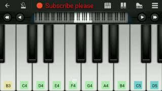 Aye Watan Tere Liye _ Mobile Piano Tutorial _ SJ Piano Master