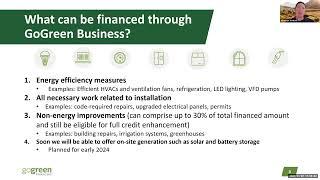 GoGreen Business Energy Financing Program Webinar