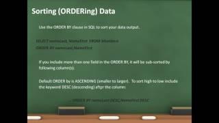 Introduction to SQL Select 2