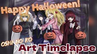 Oshi no Ko #fanart at Halloween Full Art Timelapse | nicOtaku