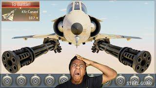 Extra HUGE GUNPODS 2x20mm  Israeli A-10 on STEROIDS  Kfir Canard GRIND Experience !!!