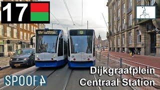 Cabinerit Tram 17 (Amsterdam) | Dijkgraafplein - Centraal Station (Tram Driver's POV)