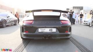 Porsche 991 GT3 launch control @ SimonMotorSport Dubai