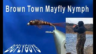 Brown Town Mayfly Nymph Fly Pattern Fly Tying Tutorial