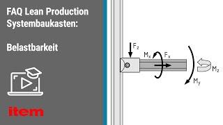 FAQ Lean Production Systembaukasten – Belastbarkeit der Verbinder und Profile