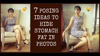 7 effective POSING IDEAS to HIDE STOMACH FAT in photos/ LOOK THINNER HACKS