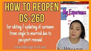 How to Reopen DS 260 | My Experience | Mag pa reopen kapag may Schedule na for Interview | 2023