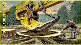 Extreme Dangerous Fastest Big Chainsaw Cutting Tree Machines | Forestry Machinery In Operation #30