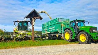 Kraftvoller John Deere 370 8R im Silo mit Team bei Maissilage & Fendt 818 TMS & JCB 435 S Radlader!