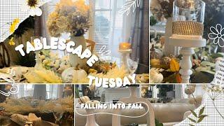  New!! Falling Into Fall Tablescape/Three Different Centerpiece Ideas #ideas#designs #howto #diy