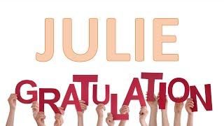 Congratulations Julie