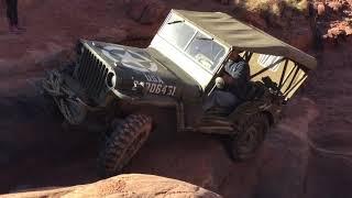 Vintage Willys Jeeps on Rocker Knocker - Pritchett Canyon Moab