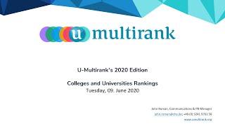 U-Multirank 2020 Edition: Press webinar