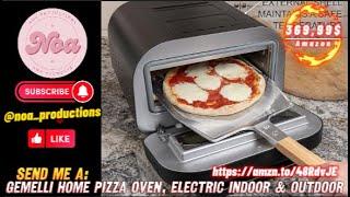 Gemelli Home Pizza Oven, Electric Indoor & Outdoor Pizza Maker, Up to 750ºF, Countertop Pizza Oven